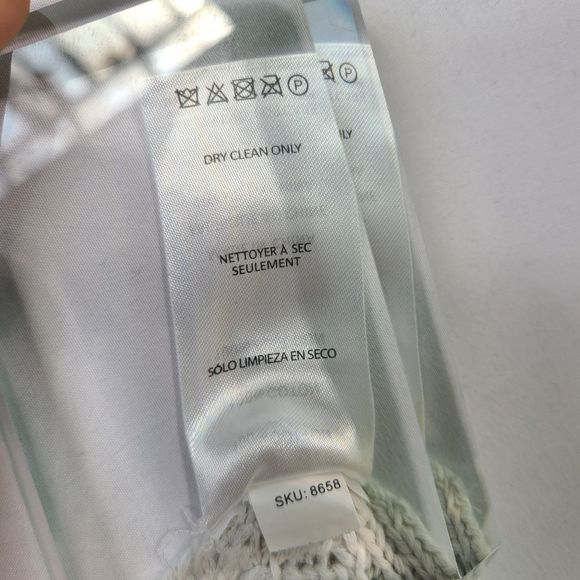 DL1961 Freeman 100% Cotton Distressed Open Knit V Neck Oversized Sweater L - Picture 7 of 10